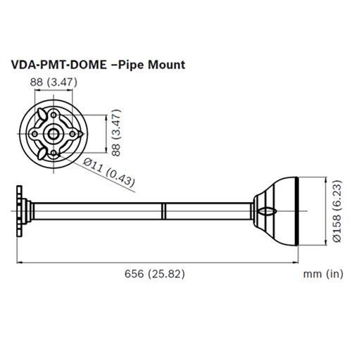 Staffa da soffitto per telecamere FlexiDome
