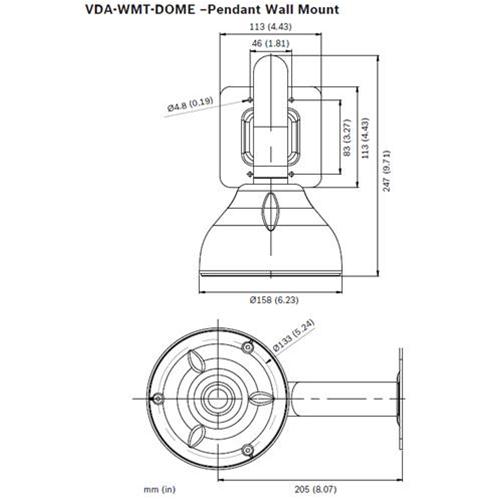 Staffa da muro per telecamere FlexiDome