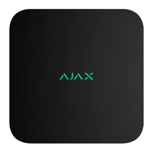 Videoregistratore Ajax NVR 16 canali, registratore di rete per telecamere IP Ajax e ONVIF. Slot HDD, uscita video HDMI, gestione remota da app. Registrazione H.265+, playback intelligente, colore nero.