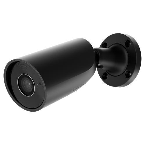 Telecamera Ajax BulletCam 5Mp wireless Jeweller, camera IP bullet da esterno con ottica fissa 4mm. Risoluzione 5 Megapixel, IR intelligente, protezione IP65. Analisi video AI integrata, colore nero.