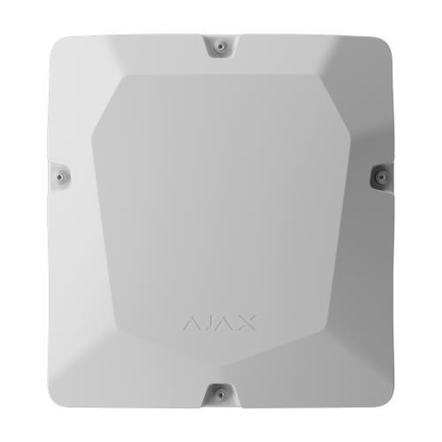 Contenitore Ajax Case D (430mm), box metallico per installazione moduli MultiTransmitter, alimentatori e Hub. Dimensioni 430mm, tamper antisabotaggio, predisposizione alimentazione. Certificazione Grade 2, colore bianco.