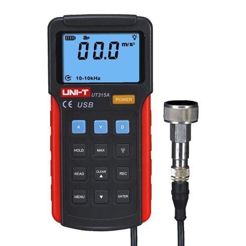 UT315A UNI-T Vibrometro professionale con sonda esterna, analisi vibrazioni macchinari, memoria dati, USB