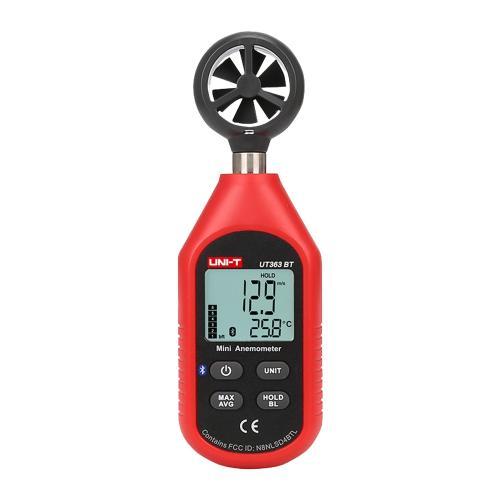 UT363BT UNI-T Mini termoanemometro con Bluetooth, 0-30m/s, app smartphone, datalog, unità selezionabili