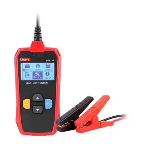 UT673A Uni-Trend Technology Tester batterie auto 12V con stampante integrata, analisi CCA/stato batteria, display LCD