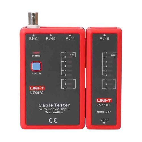 UT681C UNI-T Tester cavi di rete RJ45/RJ11, identificazione coppie, verifica cablaggio, LED indicatori