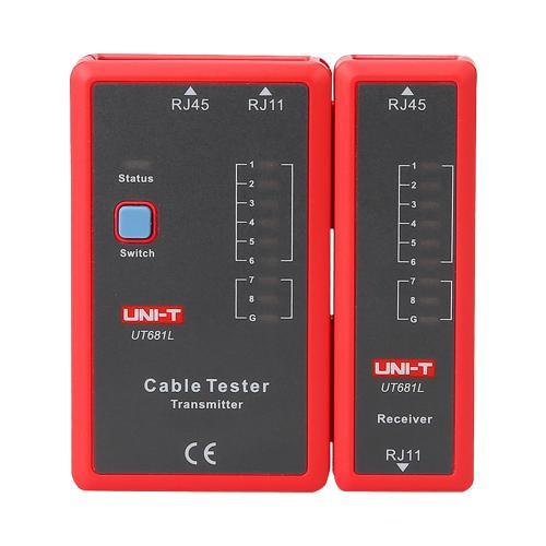 UT681L UNI-T Tester cavi PoE/di rete RJ45, verifica PoE attivo/passivo, identificazione coppie, LED