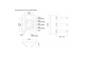Adattatore per montaggio a palo speed dome e/o junction box