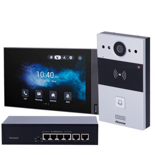 Kit videocitofono Akuvox R20A+S562 PoE