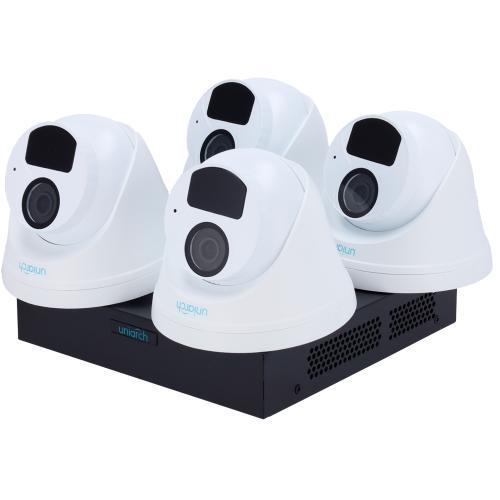Kit PoE 4 Turret 2MP + NVR 8CH Uniarch