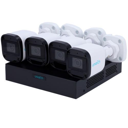 Kit PoE 4 Bullet 2MP + NVR 8CH Uniarch