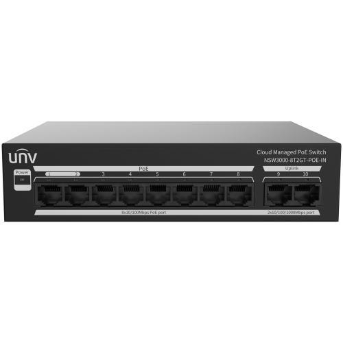 Switch PoE 8p 10/100 + 2 GbE gestito 120W