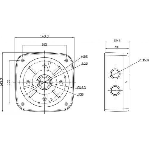 Junction Box in alluminio IP66