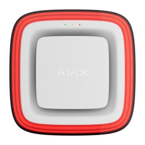 Sirena+segnalatore ottico Ajax EN54 Jeweller, wireless, EN54-3/23, bianca