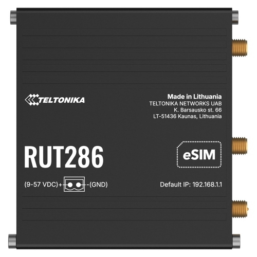 Router 4G Cat4 dual SIM+eSIM WiFi4 RS232/RS485 PoE-in