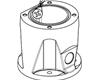 Adattatore per condotto MIC-DCA-HW per palo in alluminio bianco