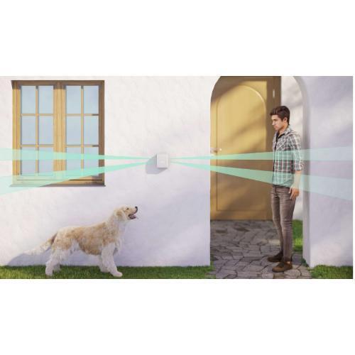 Rilevatore di movimento wireless a tenda doppio fascio da esterno con antimascheramento e immunità agli animali domestici