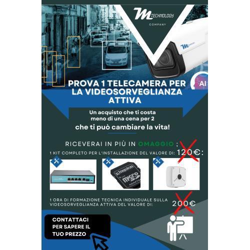 Bundle promo 1° acquisto: telecamera AI + kit installazione + corso formazione tecnica