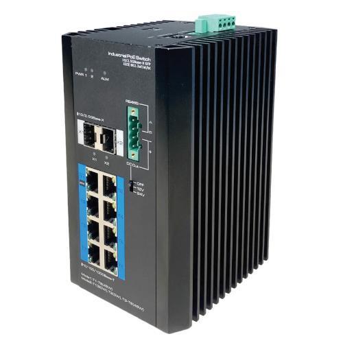 8+2 Ports Gigabit PoE L2 Managed Industrial Switch
