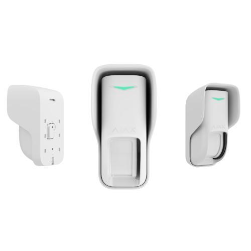 Rilevatore movimento a tenda wireless esterno, doppia tecnologia PIR+MW, Jeweller, bianco