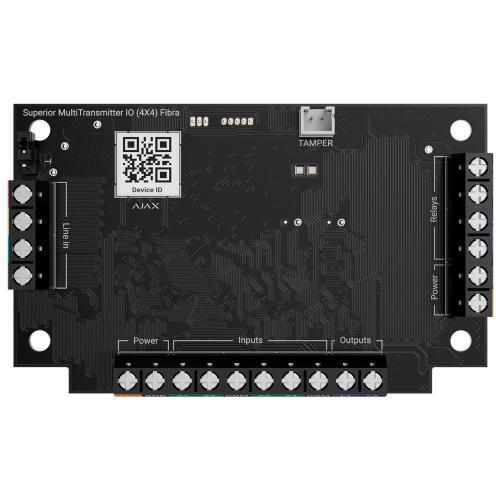 Modulo Ajax Fibra 4 ingressi/4 uscite, integrazione sensori cablati terze parti