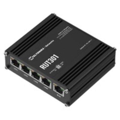 Router industriale 5 porte Ethernet RutOS VPN firewall RMS